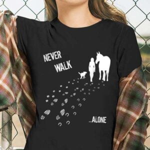 Never walk alone Pferd Shirt