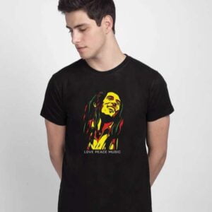 Peace Music Bob Marley T Shirt