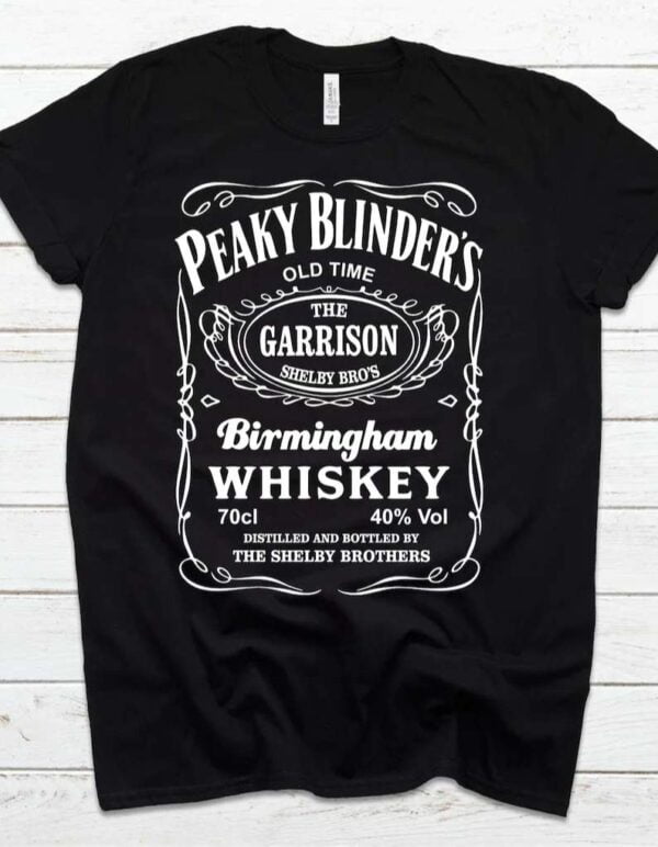 Peaky Blinders T Shirt Birmingham Whiskey Shelby Brothers