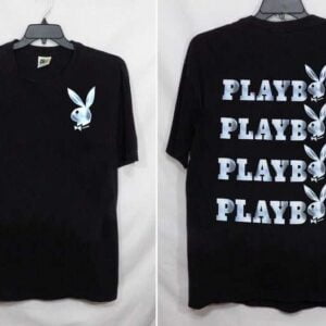 Playboy Bunny Black White Logo T Shirt