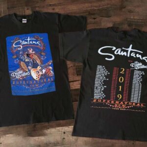 Santana 2019 Supernatural Now with Doobie Brothers Tour T Shirt