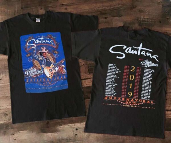 Santana 2019 Supernatural Now with Doobie Brothers Tour T Shirt