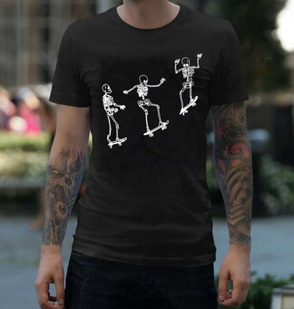 Skateboarding Skeletons Unisex T Shirt