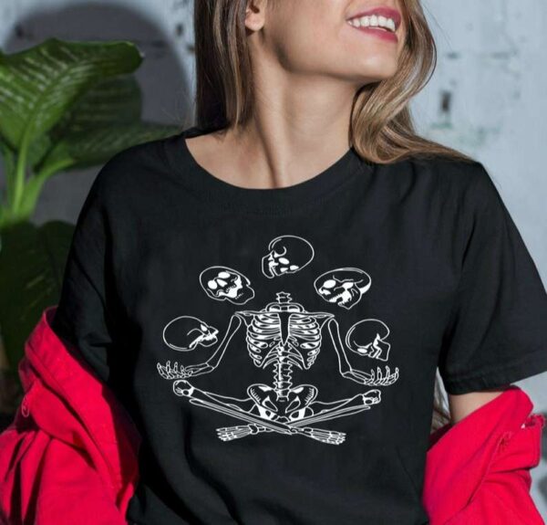 Skeleton Juggling Skulls Unisex T Shirt