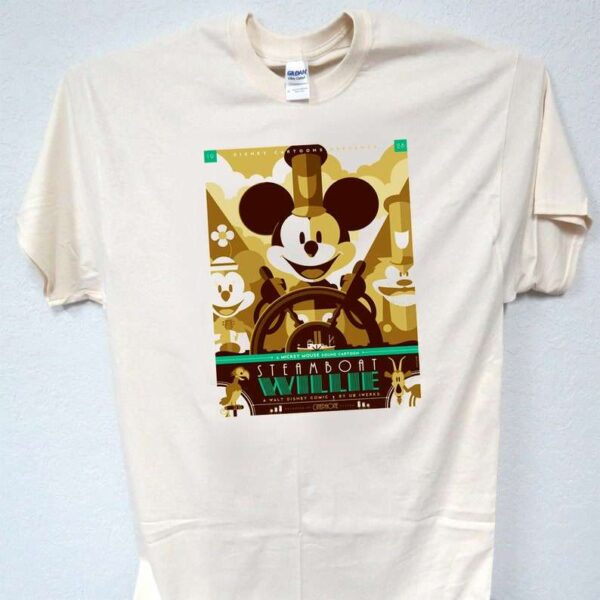 Steam Boat Willie T Shirt Mickey Mouse