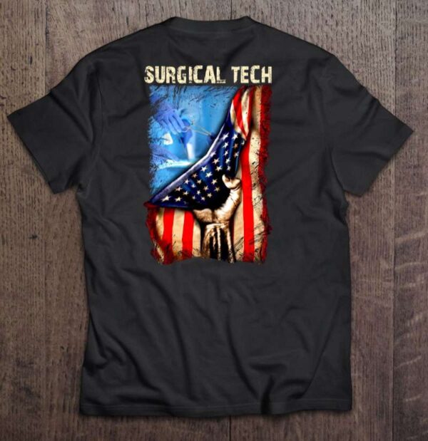 Surgical Tech T Shirt American Flag