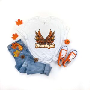 Thankful Butterfly Leopard Thanksgiving T Shirt