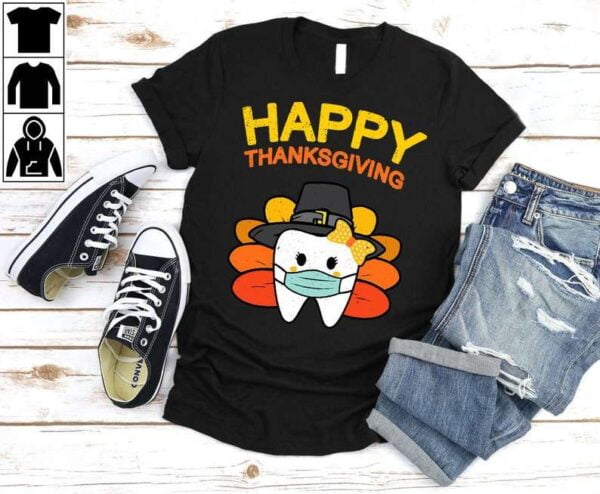 Tooth Face Mask Thanksgiving T Shirt