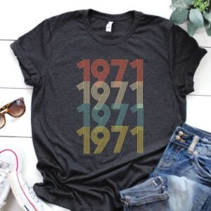 Vintage 1971 50th Birthday Unisex T Shirt