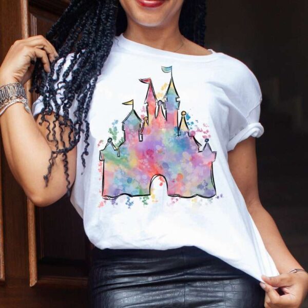 Watercolor Magic Castle Unisex T Shirt