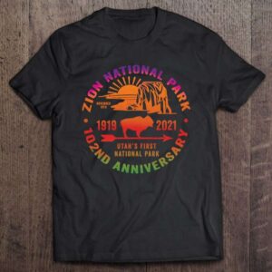 Zion National Park Utah Usa Centennial 102 Years Souvenir Unisex T Shirt