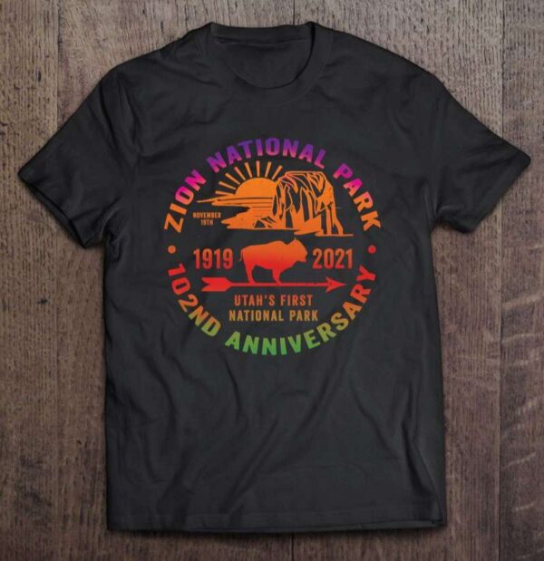 Zion National Park Utah Usa Centennial 102 Years Souvenir Unisex T Shirt