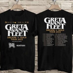 2022 Greta Van Fleet Dreams In Gold Tour T Shirt