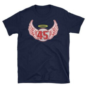 45 Forever Halo T Shirt Prayers for Tyler Los Angeles Baseball