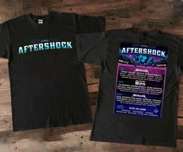 Aftershock Music Festival 2021 Sacramento California October 7 10 Discovery Park Tour Shirt