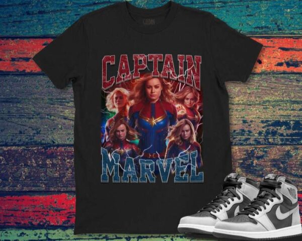 Captain Marvel Poster Avenger T Shirt