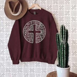 Cross With Words Sweatshirt Christian T Shirt