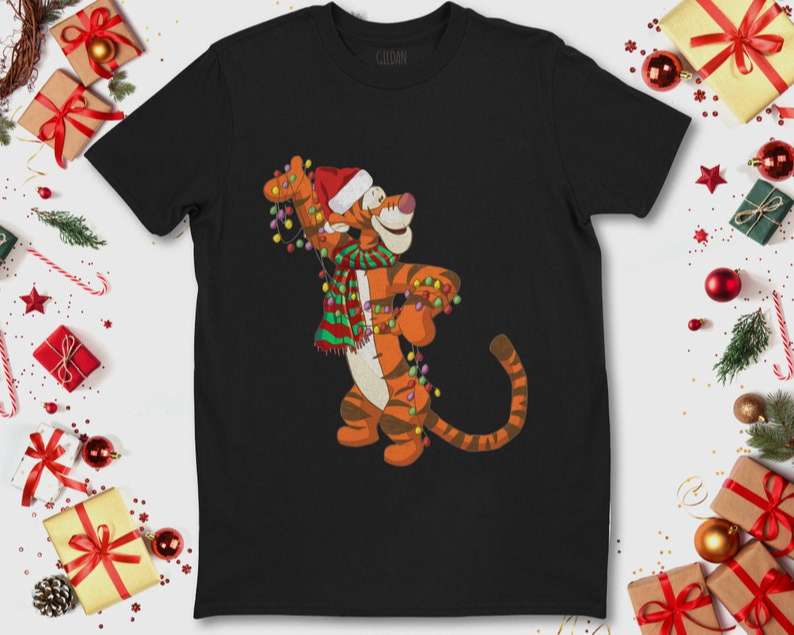 Disney Tigger Santa Hat Christmas T Shirt Best Of Pop Culture Music Inspired T Shirt