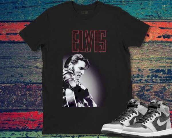Elvis Presley Official Script Rock Music T Shirt
