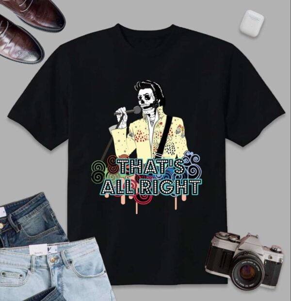 Elvis Presley Skull Classic T Shirt