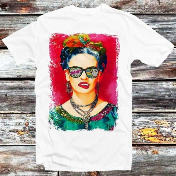 Frida Pink Watercolor Lips Bite T Shirt