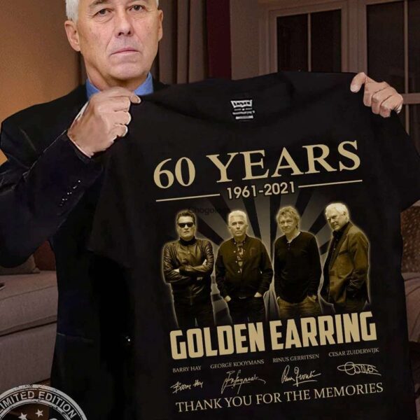 Golden Earring T Shirt 60 Years 1961 2021 Thank You For The Memories Signatures