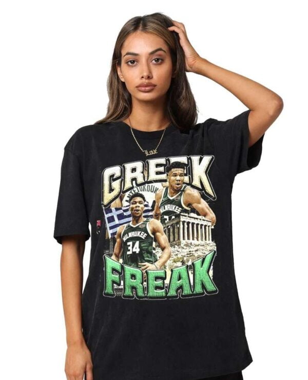 Greek Freak Giannis Antetokounmpo NBA T Shirt