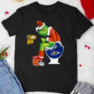 Grinch Cleveland Browns T Shirt Cincinnati Bengals Baltimore Ravens Pittsburgh Steelers
