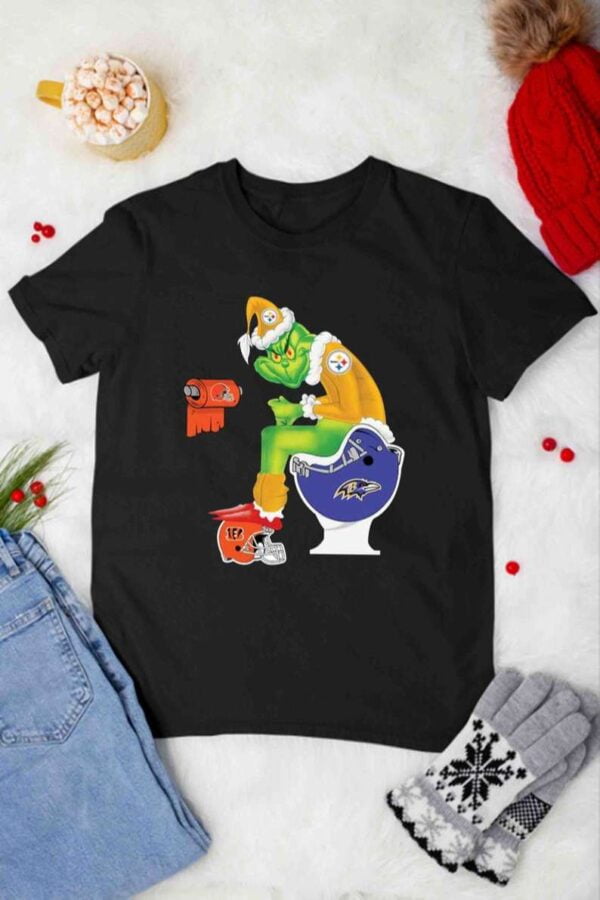 Grinch NFL T Shirt Football Pittsburgh Steelers