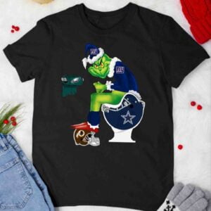 Grinch New York Giants Football T Shirt Dallas Cowboys Philadelphia Eagles