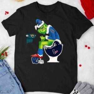 Grinch Tennessee Titans Football T Shirt Indianapolis Colts Jacksonville Jaguars Houston Texans