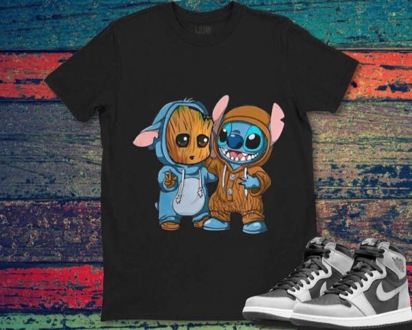 Groot and Stitch Friends T Shirt