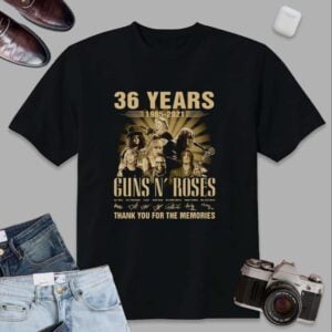 Gun N Roses 36 years 1985 2021 Thank You T Shirt