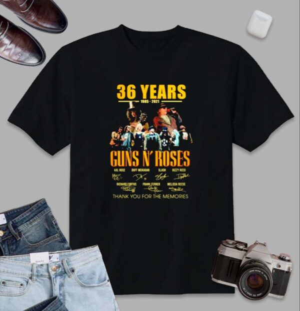 Guns N Roses 1985 2021 Thank You For The Memories T Shirt