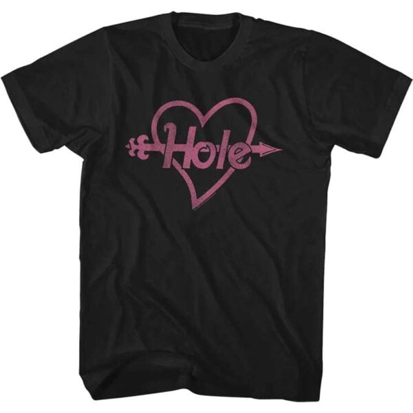 Hole Pink Heart and Arrow T Shirt