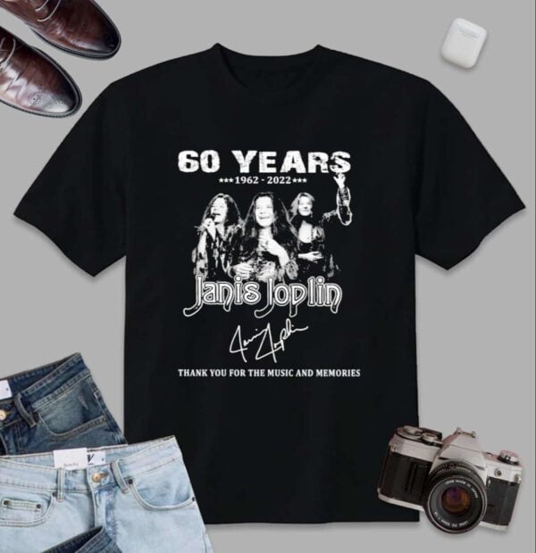 Janis Joplin Thank You 60 Years 1962 2021 T Shirt