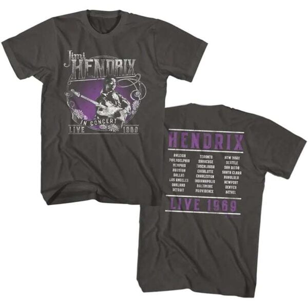 Jimi Hendrix Live 1969 T Shirt