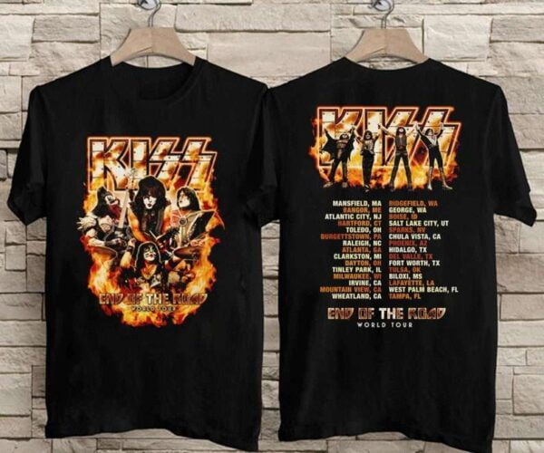KISS End Of The Road World Tour 2021 T Shirt Rock Band