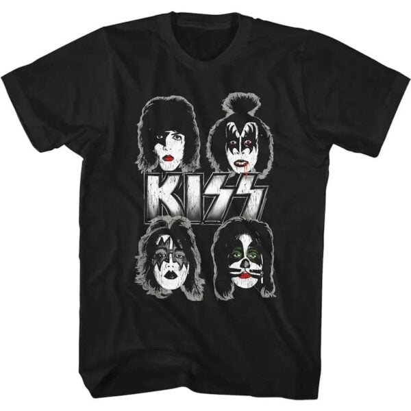 Kiss Band Faces T Shirt