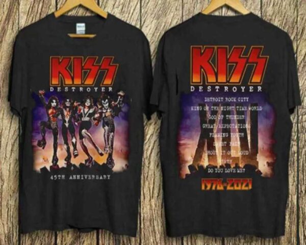 Kiss Band T Shirt Destroyer Album 45th Anniversary