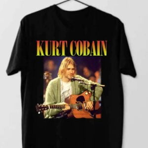 Kurt Cobain Nirvana Acoustic Portrait T Shirt