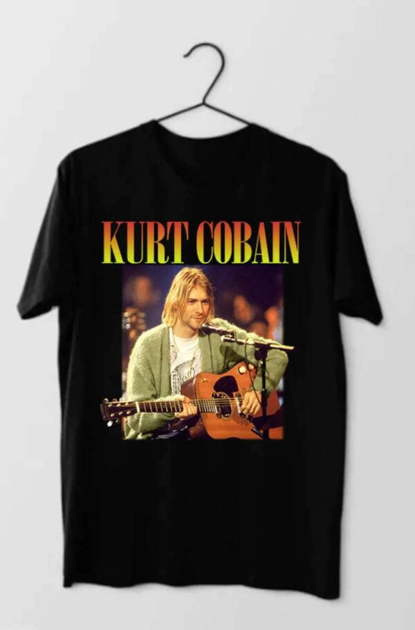 Kurt Cobain Nirvana Acoustic Portrait T Shirt