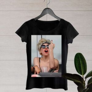 Lady Gaga T Shirt Middle Finger