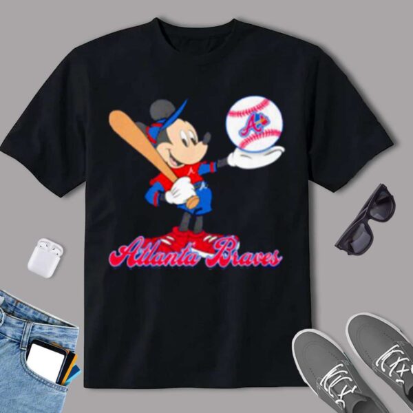 Mickey Mouse Atlanta Braves Baseball Classic T Shirt