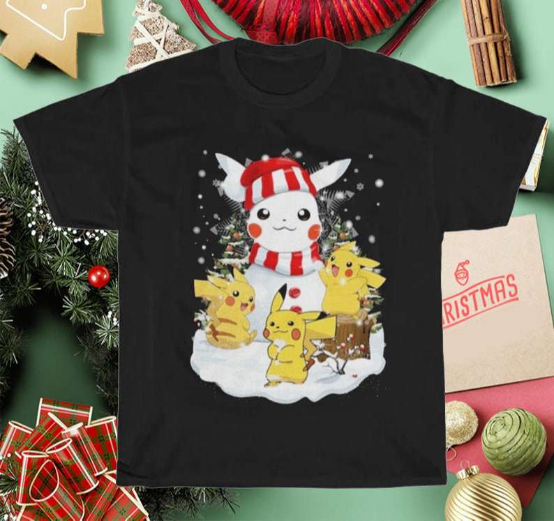 pikachu christmas shirt