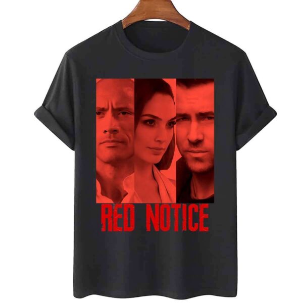 Red Notice Movie T Shirt The Rock Gal Gadot Ryan Reynolds