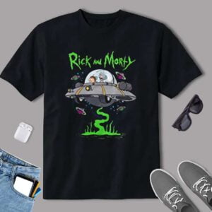 Rick and Morty T Shirt UFO Cartoon