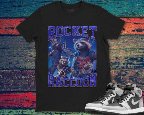 Rocket Raccoon Poster Marvel Avenger T Shirt