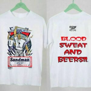 Sandman Blood Sweat Beers ECW T Shirt