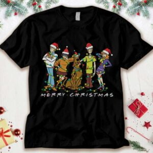 Scooby Doo Friends Lights Santa Hat Merry Christmas T Shirt